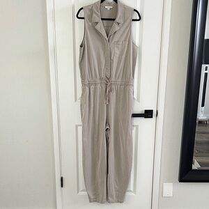 Splendid Beige Sleeveless Jumpsuit